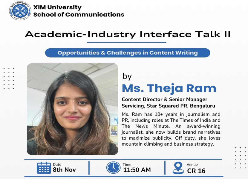 Academic-Industry Interface Talk – II : 8th Nov’24